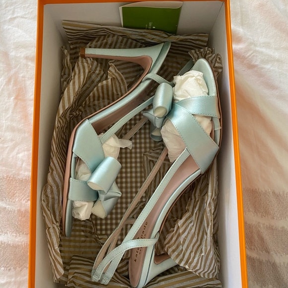 Kate Spade PaleBlueIdealBowHeels - Picture 3 of 6